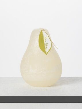 nwt SET OF 4 BEAUTIFUL VANCE KITIRA CREAM COLORED PEAR SHAPED CANDLES